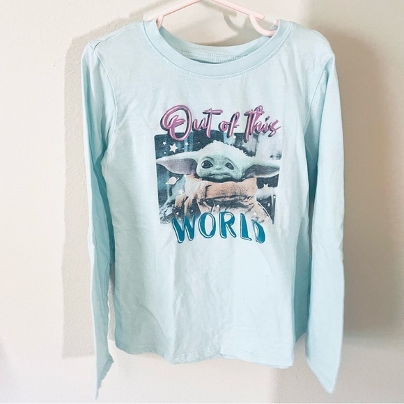 STAR WARS LOT of 3 Girls Tops Size M (7-8) Baby Yoda, The Child, The Mandalorian - Picture 2 of 10